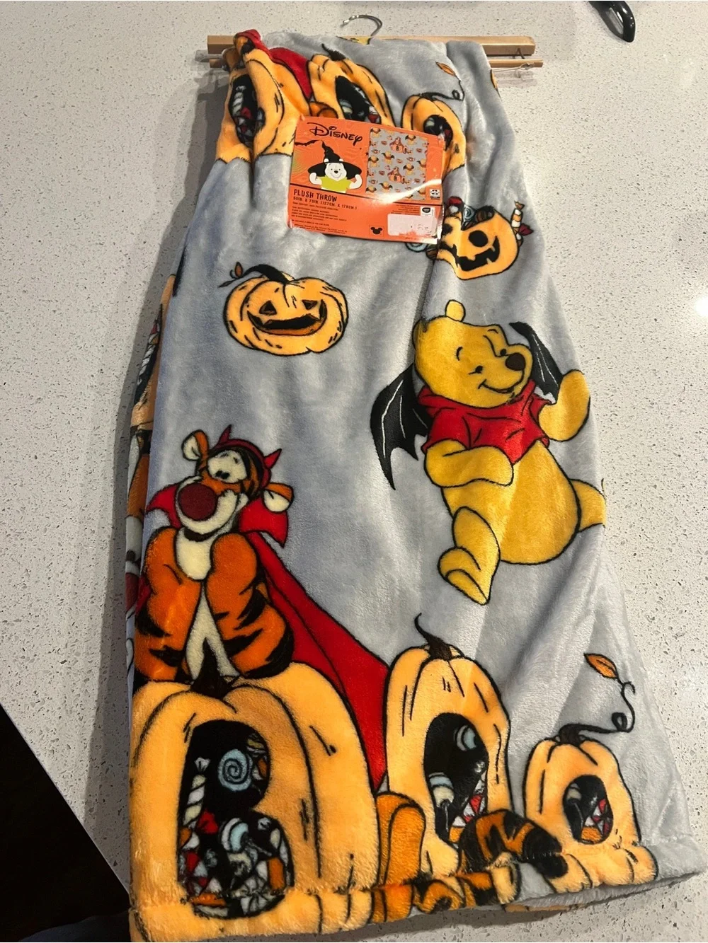 Disney Halloween Winnie the Pooh and Tigger  throw blanket 50x70